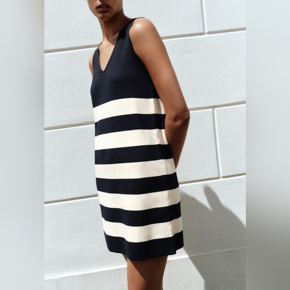 Zara Stripe Knit Mini Dress